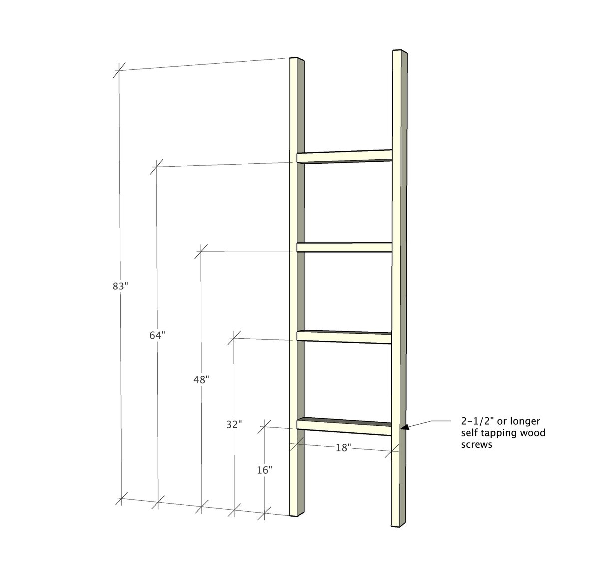 2x4 Blanket Ladder Ana White